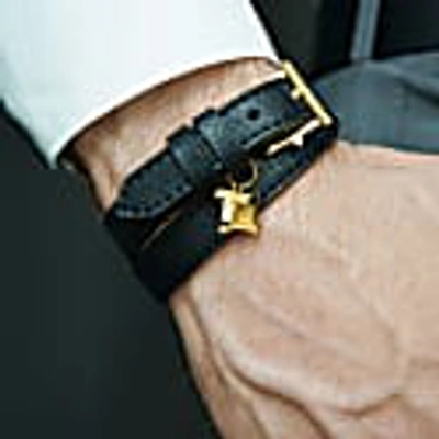 Shop Tissuville Illusionist Leather & Gold Wrap Bracelet - Men