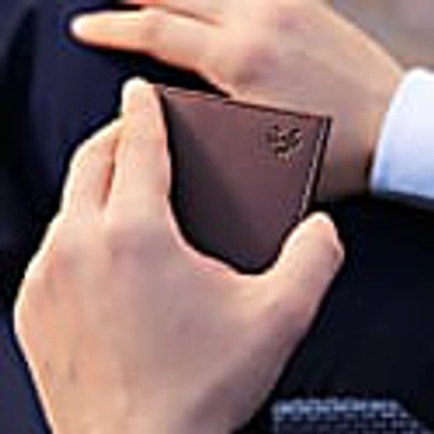 Shop Watson & Wolfe Folding 6 Card Wallet In Chestnut Brown