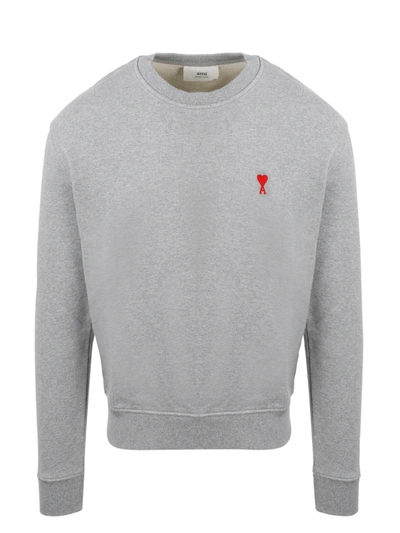 Shop Ami Alexandre Mattiussi Ami Ami De Coeur Sweatshirt In Grey