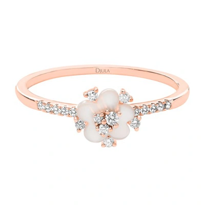 Shop Djula Cherry Blossom Ring In Or Rose