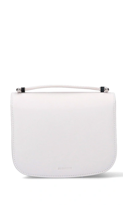 Shop Jil Sander Taos Shoulder Bag In White