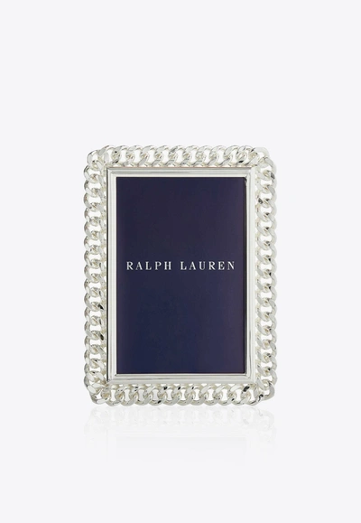 Shop Ralph Lauren Blake Metallic Picture Frame 8"x10" In Silver