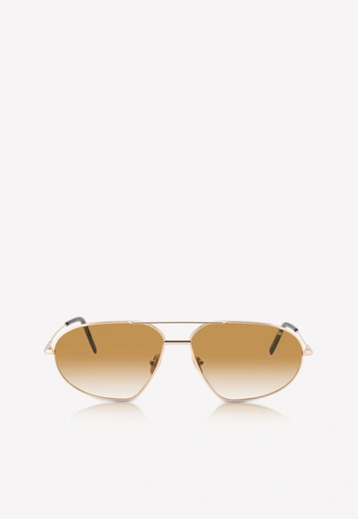 Shop Tom Ford Bradford Pilot Frame Sunglasses Ft077128e61 In Brown