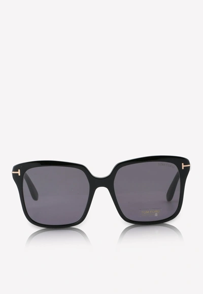 Shop Tom Ford Faye-02 Square Sunglasses In Black