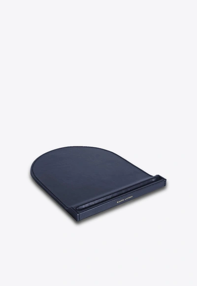 Shop Ralph Lauren Brennan Leather Mouse Pad In Blue