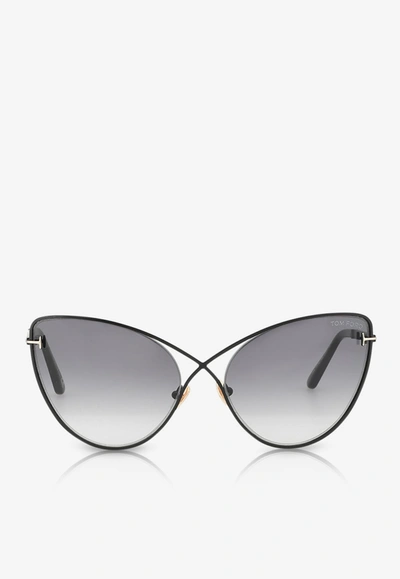 Tom Ford Leila Cat-eye Sunglasses In Black | ModeSens