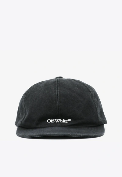 Shop Off-white Bookish Ow Baseball Cap In Black