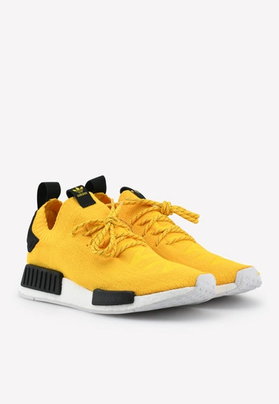 Shop Adidas Originals Nmd_r1 Primeknit Sneakers - Eqt In Yellow