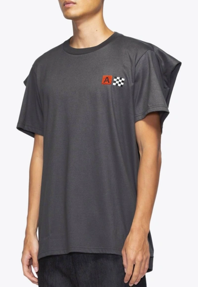 Shop Ambush Embroidered Logo Folding T-shirt In Grey