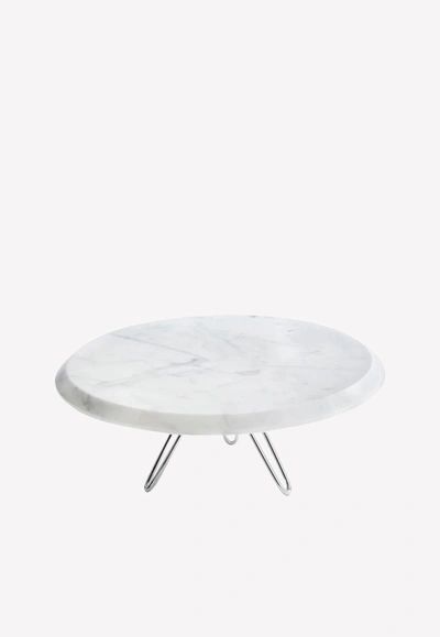 Shop Anna Torta Italian Marble Cake Stand In Silver