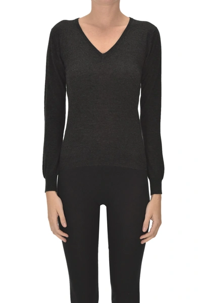 Shop Alessandro Aste Extrafine Cashmere Pullover In Charcoal