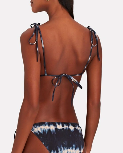 Shop Ulla Johnson Maya Tie-dye Triangle Bikini Top In Multi