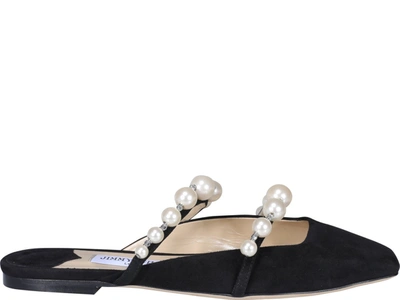 Shop Jimmy Choo Amaya Pearl Embellished Mules In Black