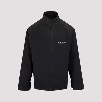 Shop Fear Of God Lightweight Zipped Jacket In Black