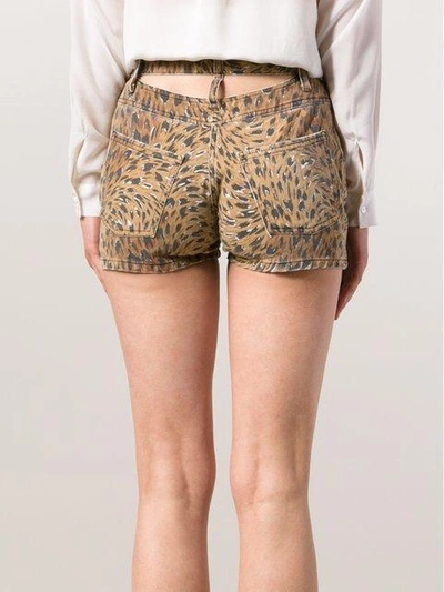 Shop Jeremy Scott Cut Out Leopard Print Shorts