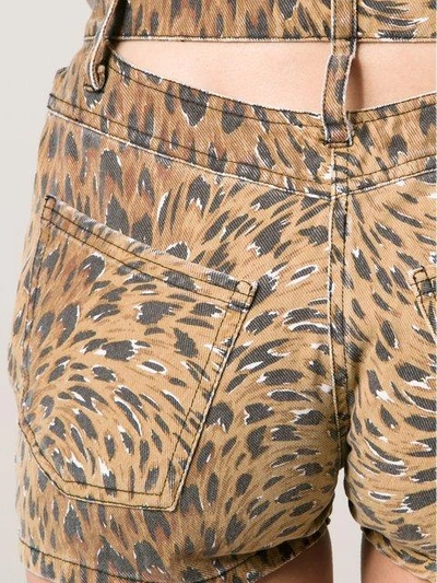 Shop Jeremy Scott Cut Out Leopard Print Shorts