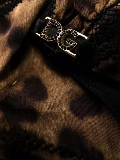 Shop Dolce & Gabbana Dolce&gabbana Leopard-print Soft-cup Bra In Pink