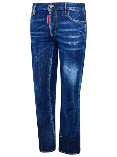 Shop Dsquared2 Jeans Bell Bottom Blu In Navy