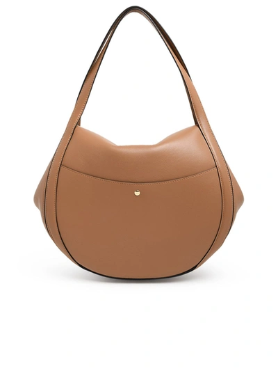 Shop Wandler Lin Foldover Tote Bag In Brown