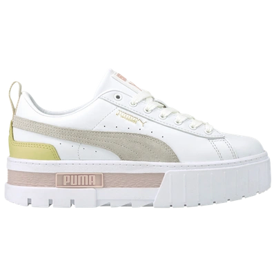 Shop Puma Womens  Mayze Leather In White/pink