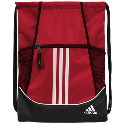 Shop Adidas Originals Adidas Alliance Ii Sackpack In Power Red/black/white