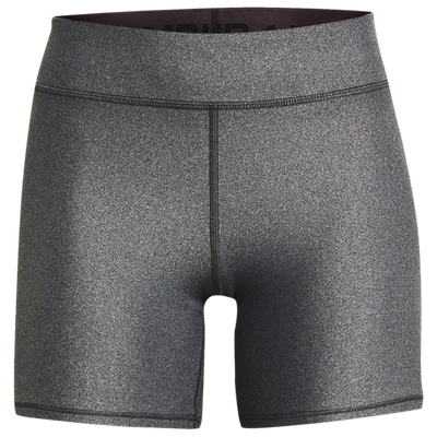 Under Armour Training Heatgear Booty Shorts In Gray-grey In Charcoal Lt  Heather/anthracite/metallic Silver | ModeSens