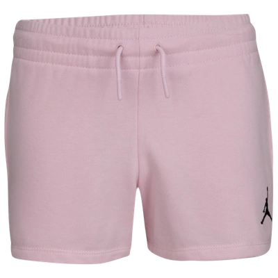 Shop Jordan Girls  Essential Shorts In Pink/black