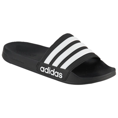 Shop Adidas Originals Mens Adidas Adilette Shower Slide In Black/white