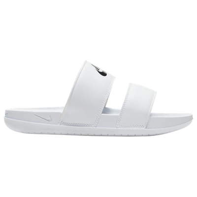 Shop Nike Womens  Offcourt Duo Slides In White/white