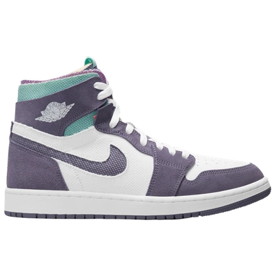 Shop Jordan Mens  Aj 1 Zoom Air Cmft In White/purple/teal