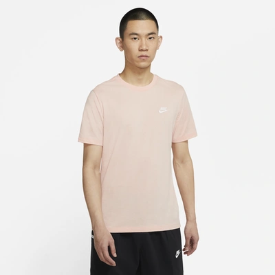 Shop Nike Mens  Embroidered Futura T-shirt In Arctic Orange/white