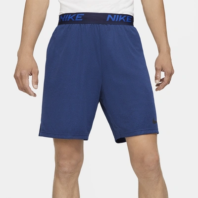 Shop Nike Mens  Dry Veneer Train Football Shorts In Blackened Blue/game Royal/heather