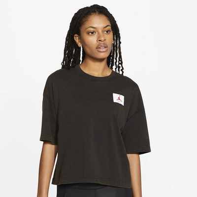 Shop Nike Womens Jordan Essentials T-shirt In Black/black