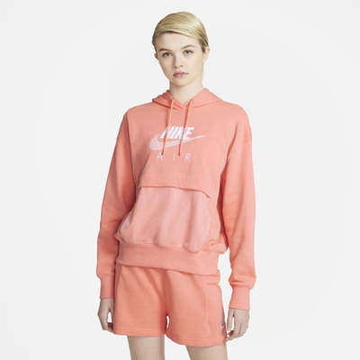 Shop Nike Womens  Air Hoodie In Crimson Bliss/white