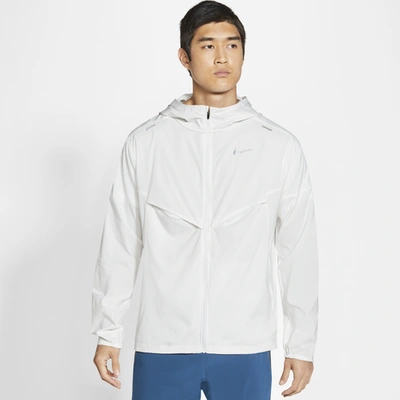 Shop Nike Mens  Windrunner Jacket In White/reflective Silver