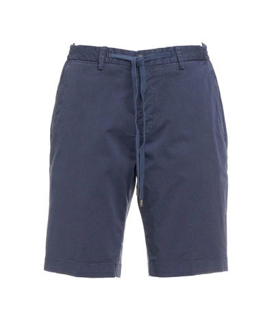 Shop Briglia 1949 Men's Blue Cotton Shorts