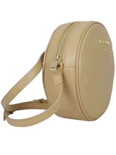 Shop Patrizia Pepe Women's Beige Leather Shoulder Bag