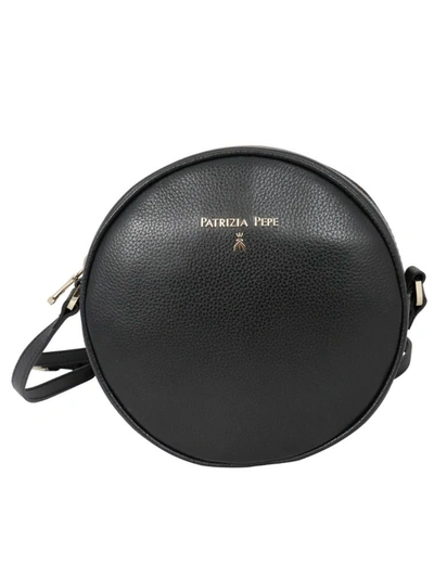 Shop Patrizia Pepe Women's Black Leather Shoulder Bag