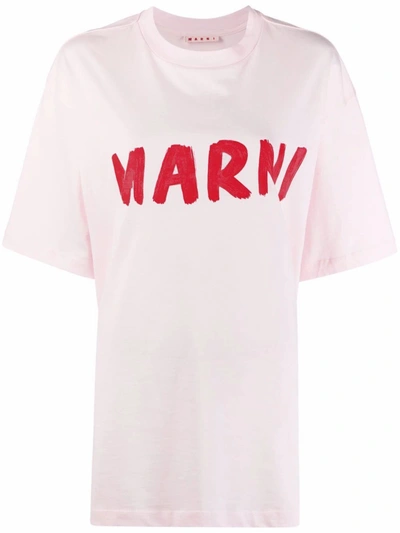 Shop Marni Women's Pink Cotton T-shirt