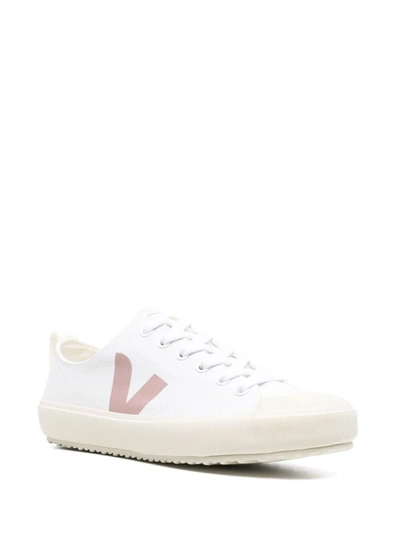Shop Veja Women's White Canvas Sneakers