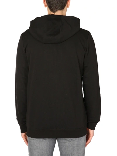 Shop Hugo "daple" Sweatshirt With Logo Patch In Black