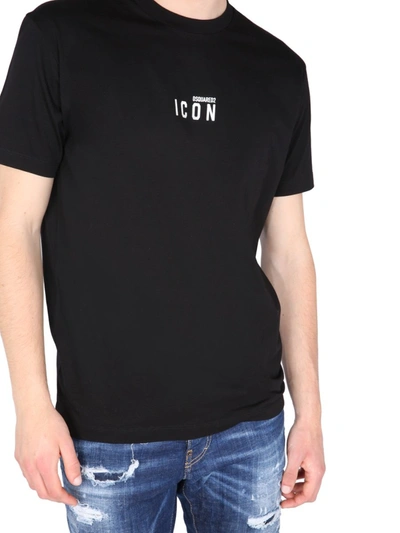 Shop Dsquared2 "icon" Crew Neck T-shirt In Black