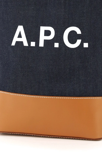 Shop A.p.c. Axelle Denim Small Tote Bag In Mixed Colours