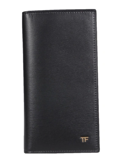 Shop Tom Ford Bifold Vertical Wallet In Black