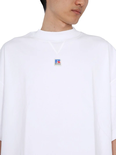 Shop Hugo Boss Boss X Russel Athletic Logo T-shirt In White