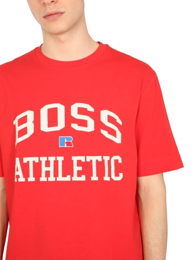 Hugo Boss Boss X Russell Athletic Logo T-shirt In Red