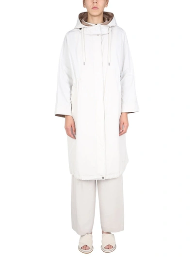 Shop Brunello Cucinelli Cotton Blend Parka In White