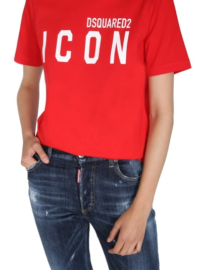 Shop Dsquared2 Crew Neck T-shirt In Red
