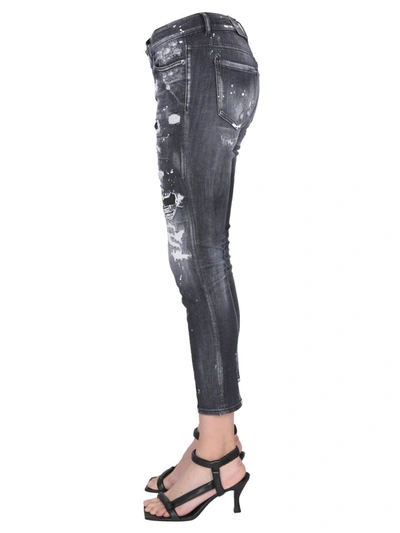 Shop Dsquared2 Jennifer Fit Jeans In Black