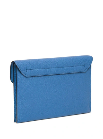 Shop Ferragamo Margot Handbag In Light Blue Leather